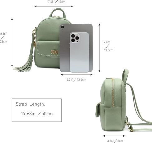 Amimama 𝙗𝙖𝙘𝙠𝙥𝙖𝙘𝙠 𝙥𝙪𝙧𝙨𝙚 𝙛𝙤𝙧 𝙬𝙤𝙢𝙚𝙣 mini backpack - small backpack for women Pu leather backpack fashion backpack handbag for women cute mini backpacks womens in Saudi Arabia