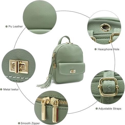 Amimama 𝙗𝙖𝙘𝙠𝙥𝙖𝙘𝙠 𝙥𝙪𝙧𝙨𝙚 𝙛𝙤𝙧 𝙬𝙤𝙢𝙚𝙣 mini backpack - small backpack for women Pu leather backpack fashion backpack handbag for women cute mini backpacks womens in Saudi Arabia