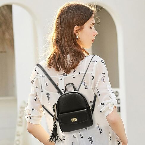 Amimama 𝙗𝙖𝙘𝙠𝙥𝙖𝙘𝙠 𝙥𝙪𝙧𝙨𝙚 𝙛𝙤𝙧 𝙬𝙤𝙢𝙚𝙣 mini backpack - small backpack for women Pu leather backpack fashion backpack handbag for women cute mini backpacks womens in Saudi Arabia
