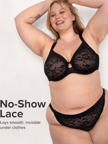 لباس داخلي بكيني نسائي من Curvy Couture بدون سلسلة من الدانتيل in Kuwait