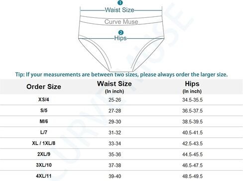 ملابس داخلية نسائية من Curve Muse قطنية منخفضة الارتفاع بيكيني هيبستر - 6 قطع in Kuwait