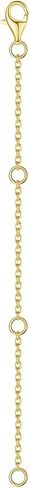 GAFTGOGO 14K Solid Gold Chain 2" 3" 4" Necklace Bracelet Extender Chain, Delicate Durable Gold Adjustable Extension Chain for Necklace Bracelet Anklet Lobster Clasps in Saudi Arabia