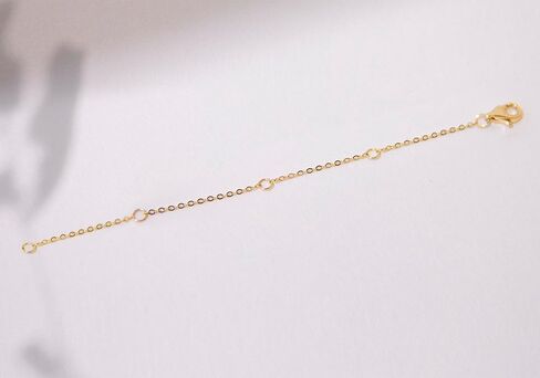 GAFTGOGO 14K Solid Gold Chain 2" 3" 4" Necklace Bracelet Extender Chain, Delicate Durable Gold Adjustable Extension Chain for Necklace Bracelet Anklet Lobster Clasps in Saudi Arabia