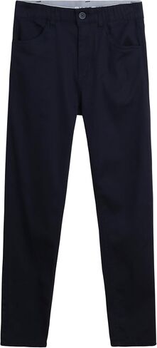 بنطال Chaps للأولاد - بنطال تشينو من نسيج التويل المطاطي ذو مقدمة مسطحة - بنطال كاجوال للأولاد (8-20) in Kuwait