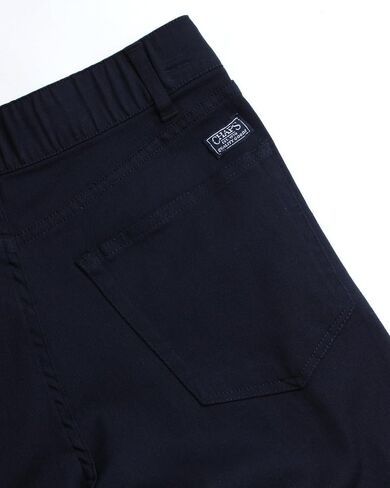 بنطال Chaps للأولاد - بنطال تشينو من نسيج التويل المطاطي ذو مقدمة مسطحة - بنطال كاجوال للأولاد (8-20) in Kuwait