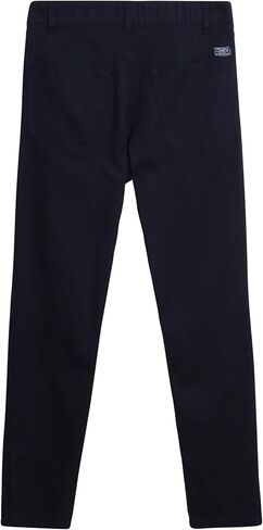 بنطال Chaps للأولاد - بنطال تشينو من نسيج التويل المطاطي ذو مقدمة مسطحة - بنطال كاجوال للأولاد (8-20) in Kuwait