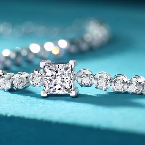 Fmrose Moissanite Bracelet,S925 Sterling Silver White Gold Plated Tennis Bracelets for Women Jewelry Wedding-mothers day gifts in Saudi Arabia