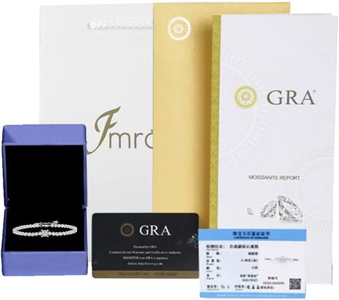 Fmrose Moissanite Bracelet,S925 Sterling Silver White Gold Plated Tennis Bracelets for Women Jewelry Wedding-mothers day gifts in Saudi Arabia