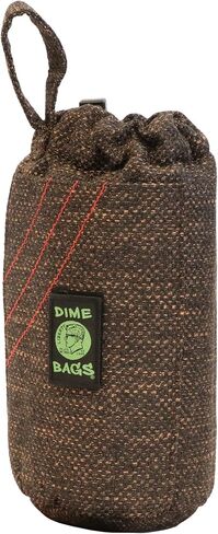 DIME BAGS - Drawstring Tube, Padded Bag, 5 Compartments, w/Carabiner Loop, Convenient, Durable (Earth, 10") in Kuwait