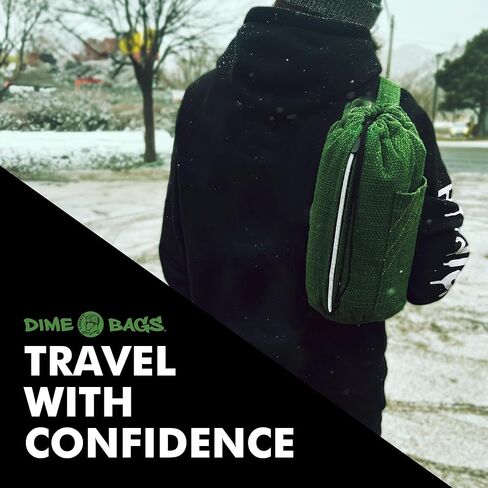 DIME BAGS - Drawstring Tube, Padded Bag, 5 Compartments, w/Carabiner Loop, Convenient, Durable (Earth, 10") in Kuwait