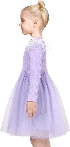 Sunny Fashion Girls Dress Blue Heart Tulle Party Velvet Winter Warm Party in Saudi Arabia