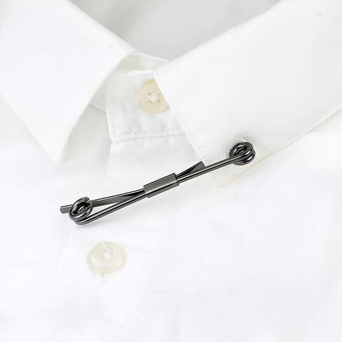 Tight Necktie Tie Clips Collar Bar Shirt Collar Stay Tie Pins Cravat Clips Silver Gold Black Tone Metal Collar Pin Jewelry Accessories for Men in Kuwait