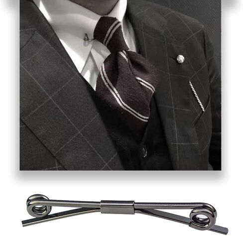 Tight Necktie Tie Clips Collar Bar Shirt Collar Stay Tie Pins Cravat Clips Silver Gold Black Tone Metal Collar Pin Jewelry Accessories for Men in Kuwait
