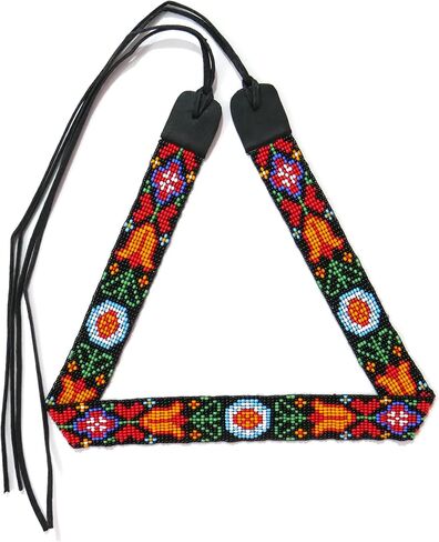 buybeaded قبعة مطرزة الفرقة النمط الأمريكي الأصلي جنوب غرب رعاة البقر ركب اليدوية مجموعة الرأس / قبعة الفرقة in Saudi Arabia