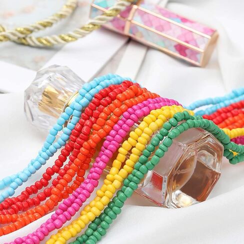 سلسلة خصر من Victray خرز بطنية ذات طبقات وخرزات على شكل بطن مطاطية على شكل خصر ملون إكسسوار للجسم للنساء والفتيات (6 قطع) in Kuwait