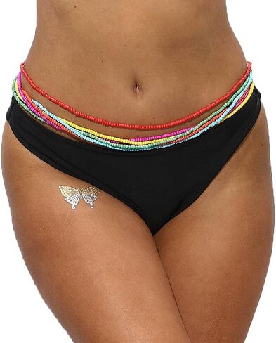 سلسلة خصر من Victray خرز بطنية ذات طبقات وخرزات على شكل بطن مطاطية على شكل خصر ملون إكسسوار للجسم للنساء والفتيات (6 قطع) in Kuwait