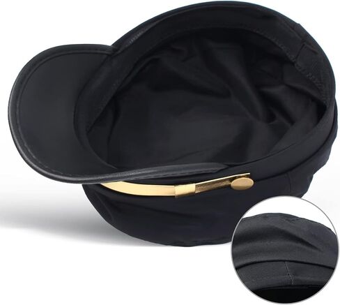 Yewong 4 Pieces Black Chauffeur Limo Driver Costume Hat Classic Vintage Newsboy Cap Unisex Classic British Flat Top Fisherman Hat in Saudi Arabia
