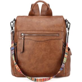RAVUO Backpack Purse for Women, PU Leather Anti Theft Backpack Designer Convertible Shoulder Bag Three Ways to Carry
