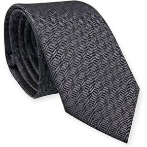 Milleniva Herringbone Stripe Tie for Men, Standard Necktie, Gray in Saudi Arabia