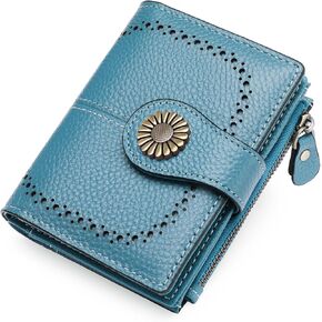 SENDEFN Small Womens Wallet Leather Bifold Card Holder RFID Blocking with Zipper Coin Pocket in Kuwait