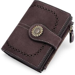 SENDEFN Small Womens Wallet Leather Bifold Card Holder RFID Blocking with Zipper Coin Pocket in Kuwait