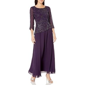 J Kara Women's Petite Floral Beaded Gown in Kuwait