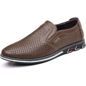 COSIDRAM Mens Casual Shoes Slip on Loafers Lightweight Hollow Out Breathable Male Shoes