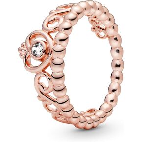 Pandora Princess Tiara Crown Ring - Ring for Women - Layering or Stackable Ring - Gift for Her, With Gift Box