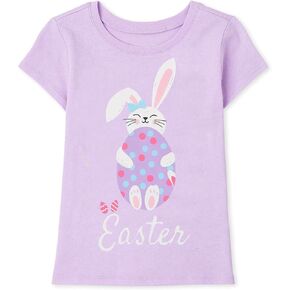 Easter Shirts for Toddler Girls Bunny T-Shirt Graphic Tees Kids Rabbit Tops Egg Hunt Easter Day Gift Size 1-7T