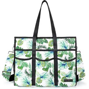 CLOUDMUSIC Utility Tote Bag With Shoulder Crossbody Strap Multi Pockets Zipper For Nurses Teachers Work in Kuwait