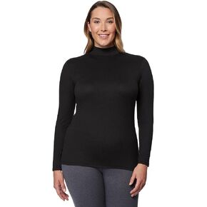 32 Degrees Heat Womens Ultra Soft Thermal Lightweight Baselayer Mock Neck Long Sleeve Top