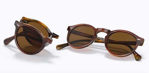 Oliver Peoples OV5456SU - 131057 نظارة شمسية GREGORY PECK 1962 AMARETTO/HONEY مخططة w/ TRUE B 47mm in Kuwait
