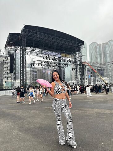 Trippy Swirl Trendy Print Backless Festival Rave Women's Summer Halter Crop Top in Kuwait