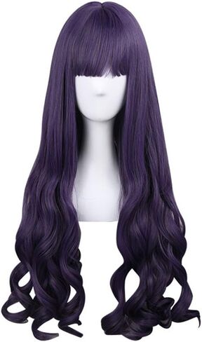 TKK APE Halloween Costume Cosplay Wig Lolita Natural Straight Wavy 31.5 Inch Long Wig Purple Wig Women's Mid Long Wig for Daily Use/TV or Film Character Cosplay/Party/Performance in Saudi Arabia
