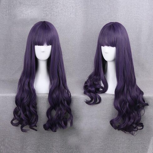 TKK APE Halloween Costume Cosplay Wig Lolita Natural Straight Wavy 31.5 Inch Long Wig Purple Wig Women's Mid Long Wig for Daily Use/TV or Film Character Cosplay/Party/Performance in Saudi Arabia