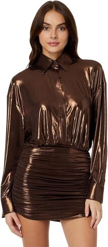Norma Kamali Women's Oversized Bf Nk Shirt Shirred Bottom Mini Dress in Saudi Arabia
