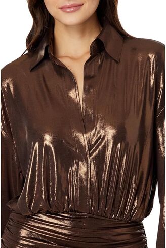 Norma Kamali Women's Oversized Bf Nk Shirt Shirred Bottom Mini Dress in Saudi Arabia