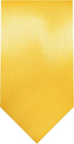 Jacob Alexander Men's Woven Subtle Mini Squares Regular Length Neck Tie - Canary Yellow, Canary Yellow, 58 inch x 3.5 inch in Saudi Arabia