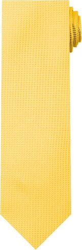 Jacob Alexander Men's Woven Subtle Mini Squares Regular Length Neck Tie - Canary Yellow, Canary Yellow, 58 inch x 3.5 inch in Saudi Arabia