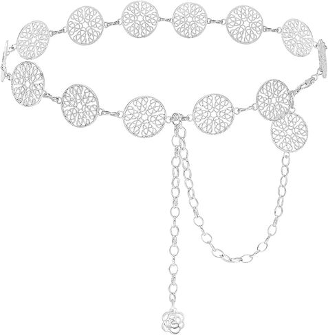 Heyjoin Waist Chain for Women Metal Body Link Belly Chain for Dress Jeans in Saudi Arabia