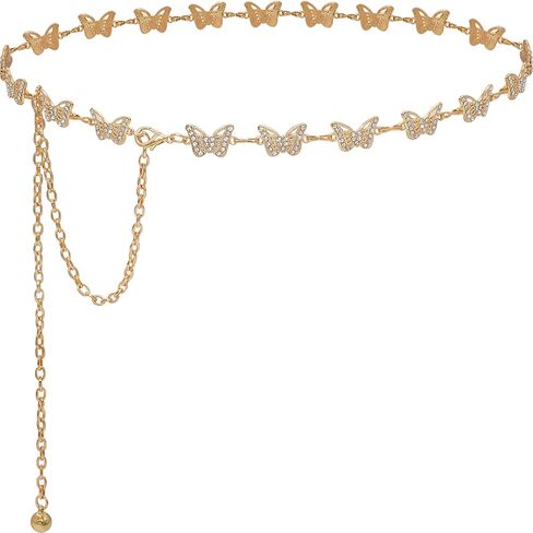 Heyjoin Waist Chain for Women Metal Body Link Belly Chain for Dress Jeans in Saudi Arabia