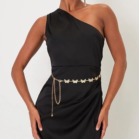 Heyjoin Waist Chain for Women Metal Body Link Belly Chain for Dress Jeans in Saudi Arabia