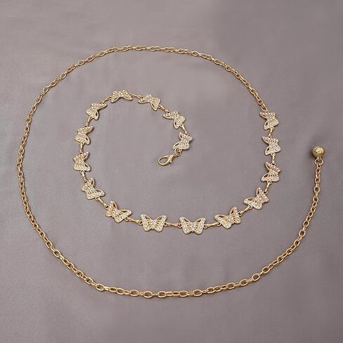 Heyjoin Waist Chain for Women Metal Body Link Belly Chain for Dress Jeans in Saudi Arabia