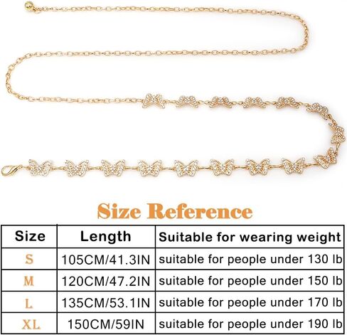 Heyjoin Waist Chain for Women Metal Body Link Belly Chain for Dress Jeans in Saudi Arabia