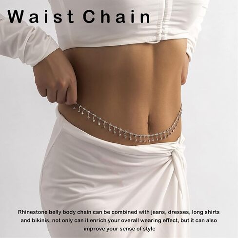 PUSCOBSY Layered Waist Belt Chain Gold Metal Dress Belt Belly Chains Long Tassel Body Chain Jewelry for Women and Girls in Saudi Arabia