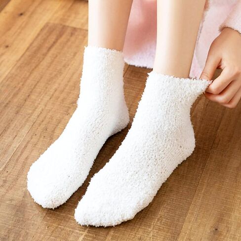 Fuzzy Socks for Women Warm Soft Fluffy Socks Comfy Slipper Cozy Socks Microfiber Plush Socks for Winter Home Sleep Gifts in Kuwait