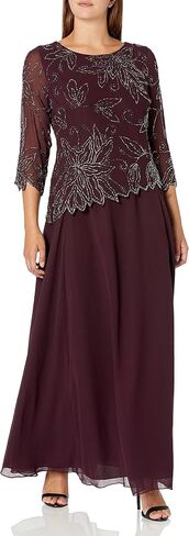 J Kara Women's Petite Floral Beaded Gown in Saudi Arabia