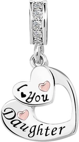 سحر KunBead I Love You Heart المتدلي متوافق مع قلادة سوار باندورا للأم والابنة والجدة والحفيدة نانا والعمة والزوجة والأخت والصديقة المفضلة in Kuwait