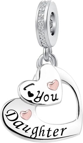 سحر KunBead I Love You Heart المتدلي متوافق مع قلادة سوار باندورا للأم والابنة والجدة والحفيدة نانا والعمة والزوجة والأخت والصديقة المفضلة in Kuwait