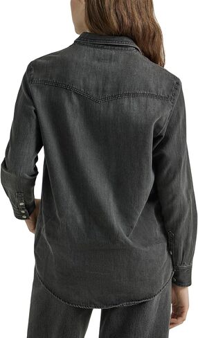 Wrangler Women's Boyfriend Denim Snap Closure Shirt in Saudi Arabia